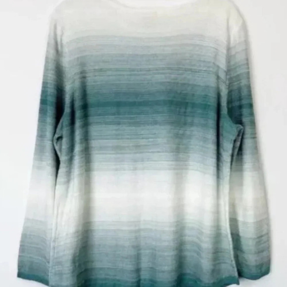 Chico's Jasper Ombre‎ Bateau Boatneck Pullover Sweater Womens 3 US XL (1339) - Picture 2 of 3